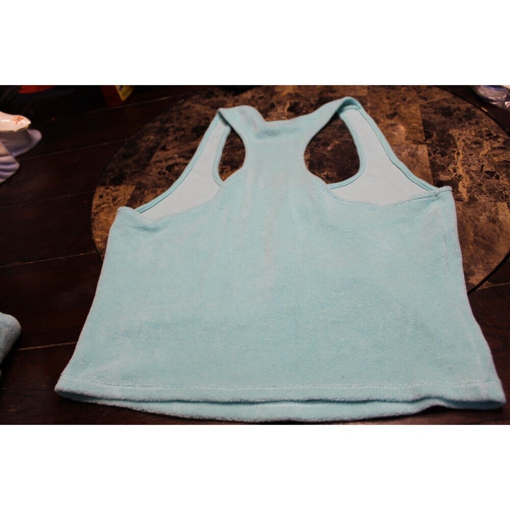 Victoria's Secret On Point Blue Terrycloth 2 Piece Short Outfit Women's Small - Picture 8 of 8